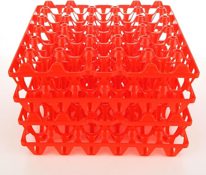 CertBuy 12 Pack Eggs Cartons Flats, Plastic Egg Trays, Stackable Egg Flats Plastics Egg Crates for Home Chicken Farmers, Great for Storing and Shipping Eggs