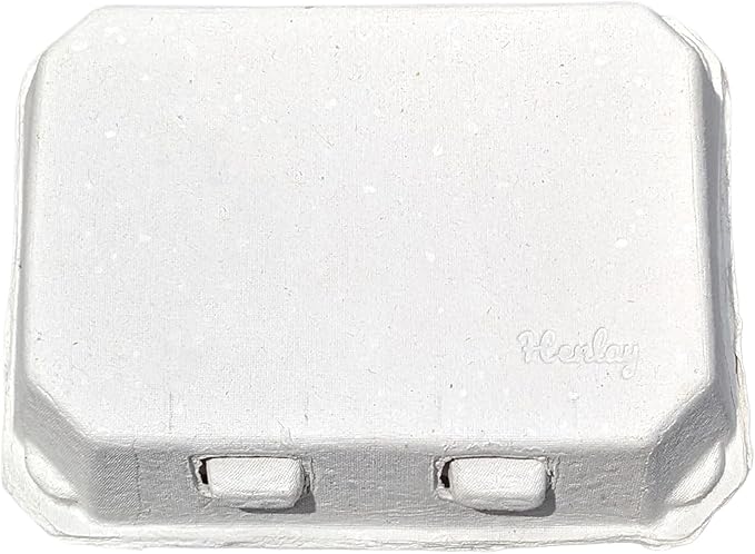 White Half Dozen Blank Egg Cartons – 6-Pack Flat Top Half-Dozen Holder, Recyclable Pulp, Ideal for Farm-Fresh Eggs, DIY Custom Labeling, Eco-Friendly Storage - 20 Pack