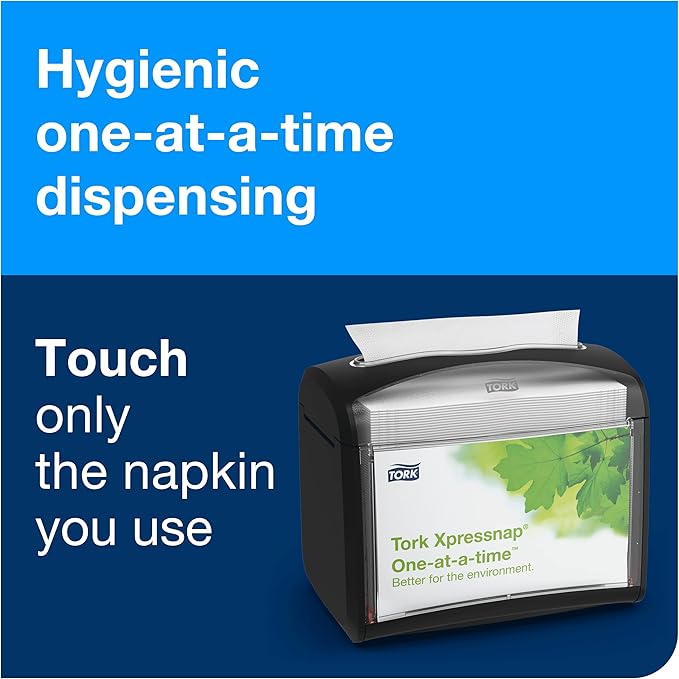 Tork Xpressnap Natural Environmental Print Dispenser Napkin N4, Recycled 1-ply, 8.5" x 13", 12 x 500 napkins, 908EX