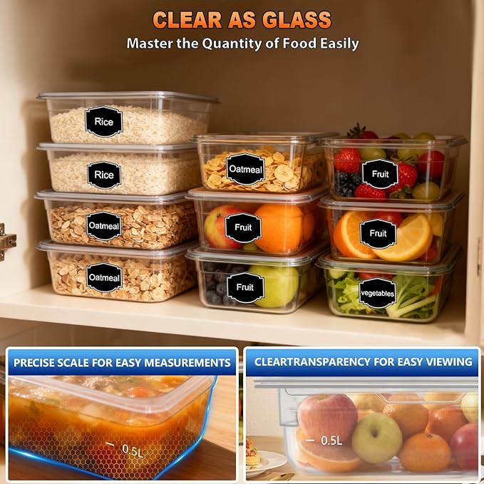 1/6 Size 2.5 Inch Commercial Food Pan with Lids-[NSF Certified][Hot&Cold Resistant] 6PCS Clear Restaurant Food Storage Containers with Lids, Topping Salad Bar Container (BPA-Free)
