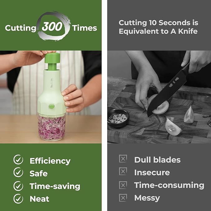 Vegetable Chopper Push-Press Hand, Manual Veggie Chopper Salad Dicer Cutter Slap Food Chopper for Onions Garlic Herbs Parsley Chili Nuts Grinder