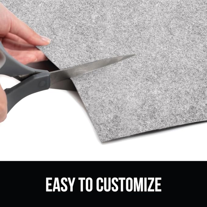 GORILLA GRIP LeakGuard Non-Adhesive Under Sink Mat for Kitchen Cabinet, 24x40, Waterproof Quick Dry Shelf Liner, Durable Absorbent Felt Mats for Bathroom Sinks, Cabinets, Dresser, Easy Trim Light Gray