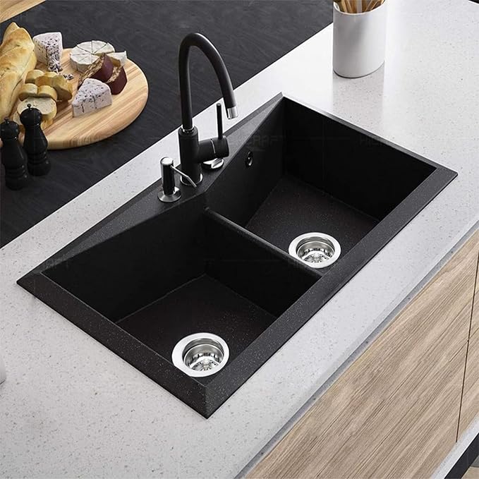 3-1/2 Inch Sink Drain Strainer, Kitchen Sink Drain Strainer, Kitchen Sink Drain Stopper, 2 Pack Kitchen Sink Drain Assembly, Stainless Steel Drain Assembly with Strainer Basket/Sink Stopper