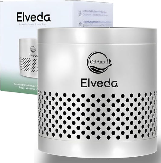 Elveda, Refrigerator Deodorizer odor eliminator for home. Lasts 10 years. Fridge, closet, pantry, shoe rack, car & drawer odor absorber for home. Nontoxic top kitchen gadgets. Kitchen gifts under 25.