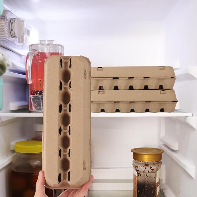 25 Pack Egg Cartons Bulk, Cardboard Egg Crates for Secure Eggs Storage, Egg Cartons Bulk for Fresh Eggs - Perfect for 12 Count (1 Dozen) Large Eggs