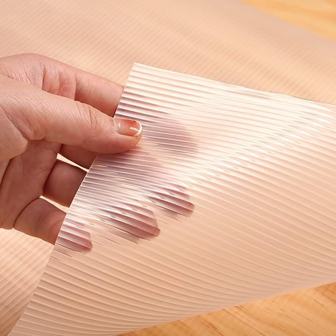Shelf Liner, Non-Adhesive Drawer Liner, Food-Grade Material for Kitchen Cabinets, Fridge, Pantry - Non-Slip Cupboard and Bathroom Shelves Liner