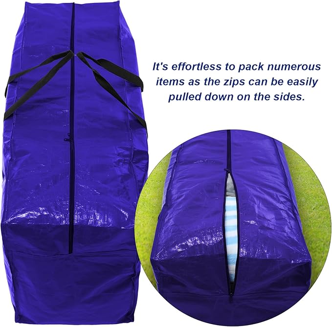 Windyun 4 Pack 57 Gallon Extra Large Moving Bags XXL Heavy Duty Storage Bag with Strong Zipper Handle Jumbo Big Tote Box Foldable for College Dorm Travel Clothes Duffle Blanket Pillow(Navy Blue)