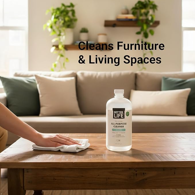 Better Life All Purpose Cleaner - Multipurpose Plant Based Home and Kitchen Cleaning Spray for Glass, Countertops, Appliances, Upholstery & More - Multi-surface Spray Cleaner - 24oz Unscented