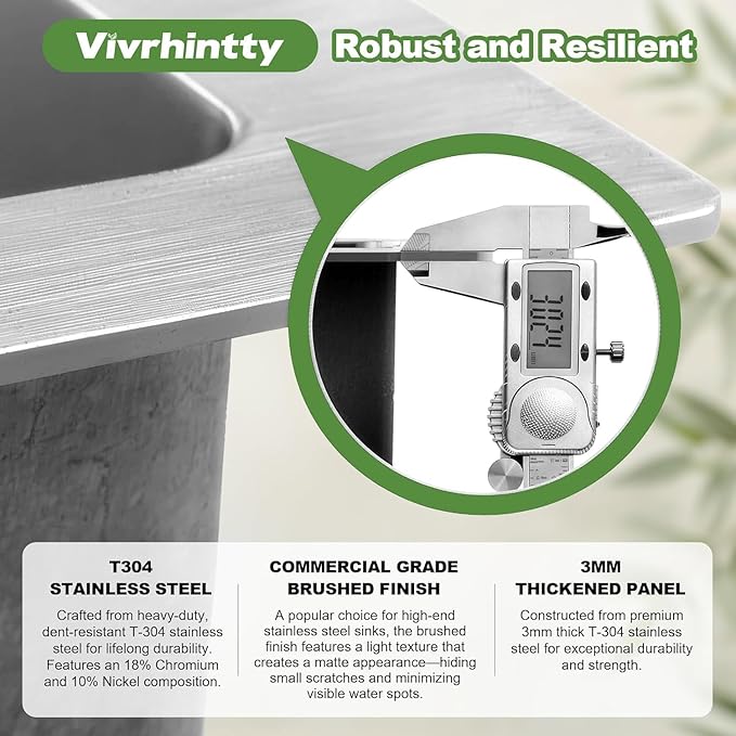 32" x 18" Drop in Kitchen Sink, Nano-Coated Topmount Single Bowl Stainless Steel Sink with Drain Kit and Fruit Baskets