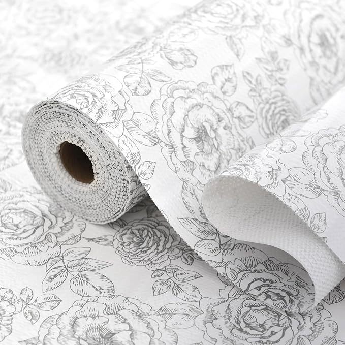 Drawer and Shelf Liner for Kitchen, Non-Slip Non-Adhesive Cabinet Liners for Cupboard, Dresser, Shelves, Tool Box, Pantry, Thickened Easy Install, Strong Grip, 17.5In x 20FT, Rose