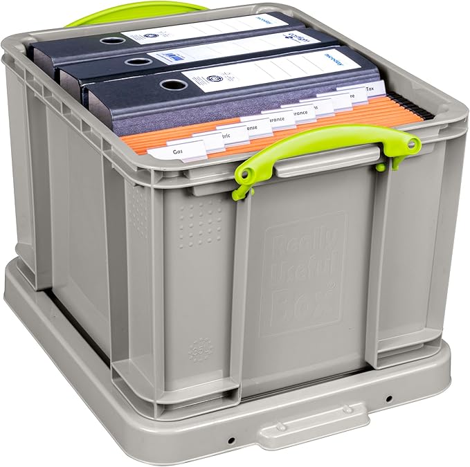 Really Useful Box 35 Litre Plastic Storage Recycled Dove Grey