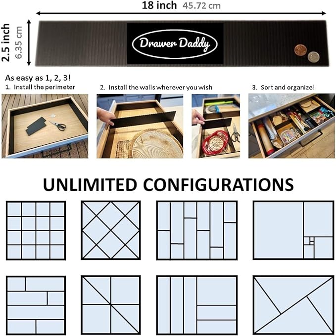 DRAWER DADDY - The world’s most customizable drawer dividers.