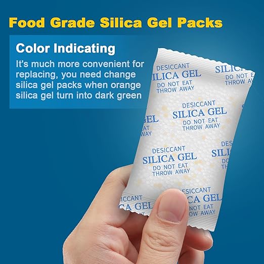 Moisture Absorbers, 20G 75 Pack Premium Transparent Desiccant for Storage, Silica Gel Desiccant Packets (20G, 75)