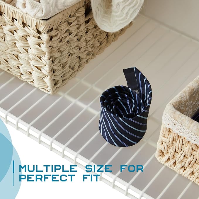 BRIAN & DANY Wire Shelf Liner 16" X 48", Heavy Duty Shelf Liners for Wire Shelving, Waterproof Protector Mats, Set of 4, Transparent