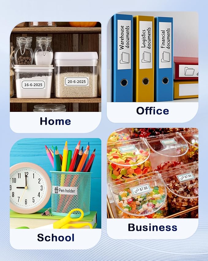Anycolor TZe-251 24mm 0.94 Laminated White Label Maker Tape Replace for Brother P Touch Label Tape TZe251 TZ-251 1 Inch TZe Tz Tape Work for Brother PT-D600 PT-D610BT PT-P710BT 910BT, 5-Pack