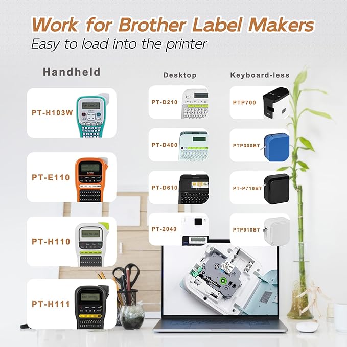 UNOKA Replace for Brother P-Touch Label Tape Clear 12mm 0.47 Laminated TZe-131, TZe TZ Label Maker Refills Black on Transparent for P Touch PT-D200G PT-D210 PT-D220 PT-2040, 1/2Inch x 26.2ft, 3PK
