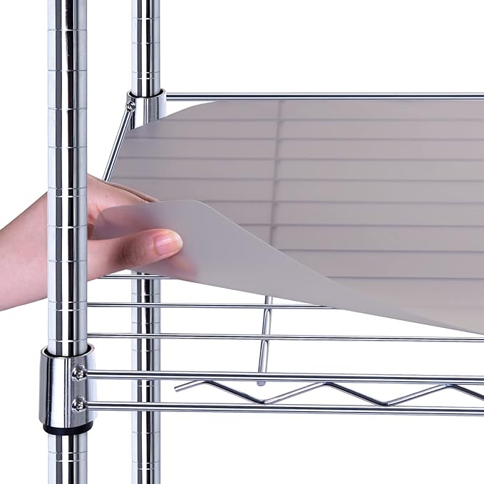 BRIAN & DANY Wire Shelf Liner 18" X 36", Heavy Duty Shelf Liners for Wire Shelving, Waterproof Protector Mats, Set of 4, Charcoal