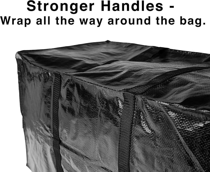 BAG-THAT! 5 Moving Bags Heavy Duty Extra Large Stronger Handles Wrap Storage Totes Zippered Reusable Packing Bags Moving Supplies Storage Boxes Storage totes Moving Boxes Packing Supplies Packing Box