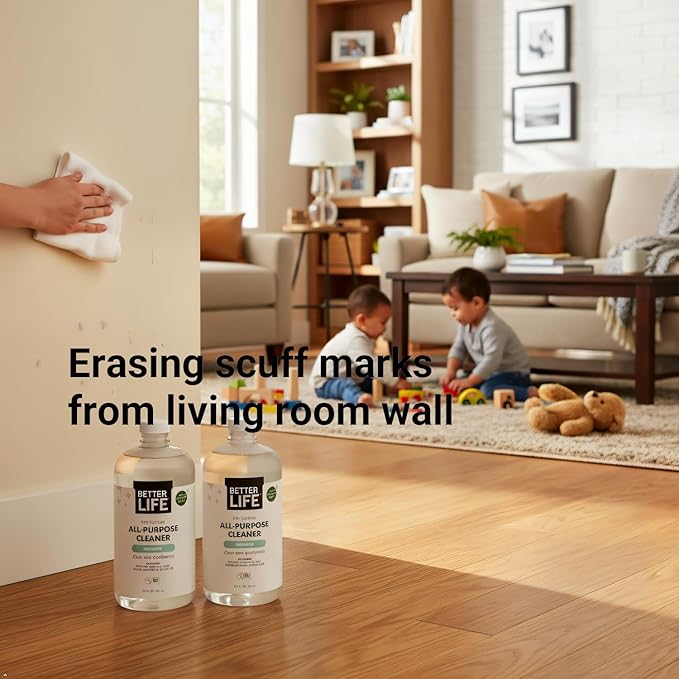 Better Life All Purpose Cleaner - Multipurpose Home and Kitchen Cleaning Spray for Glass, Countertops, Appliances, Upholstery & More - Multi-surface Spray Cleaner - 24oz (Pack of 2) Unscented
