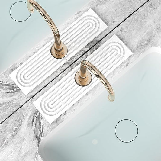Faucet Mat for Kitchen Sink,Diatomite Fast Drying Stone Sink Tray,Faucet Splash Guard for Bathroom Counter [15.8"x4"],Super Absorbent, Prevents Moisture Buildup