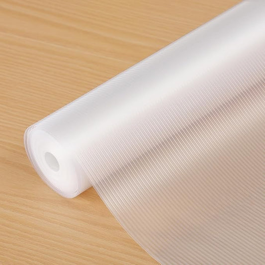 Shelf Liners 13 inch x 20 ft Shelf Liners for Kitchen cabinets nonstick Lining Drawer Mats EVA Protector for Cupboard (Clear Ribbed,13 inch x 20 ft)
