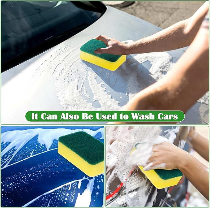 40 Pack Sponges Kitchen High Density Dish Sponges Scrub Sponge Multi-Surface Cleaning Scrubber Pad, Durable Dishwashing Sponge Bulk Cleaning Supplies for Washing Dishes, Home, Kitchen, Bathroom, Car