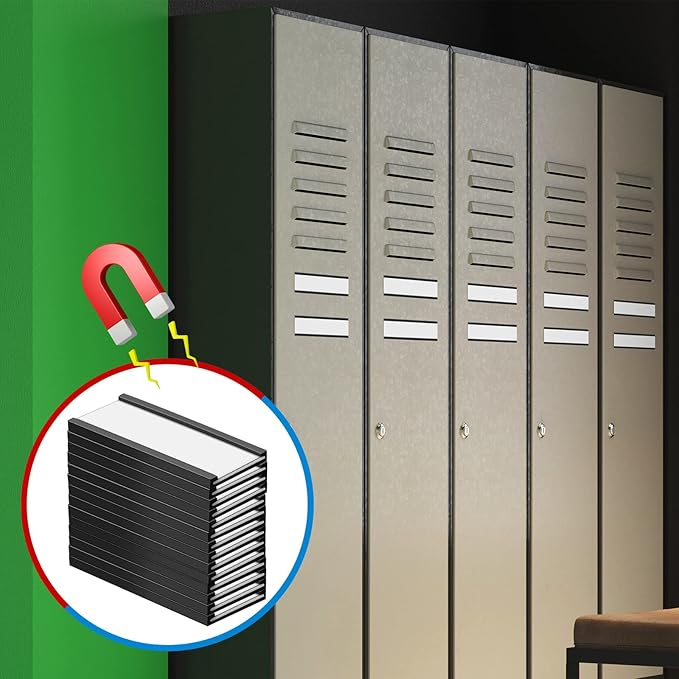 500 Pieces Magnetic Data Card Holders Channel Magnetic Label Holders Labels Racks with Magnets with 500 Protective Films and 1000 Replacement Strips for Metal Racks Shelf Bin (1 x 2 Inch)