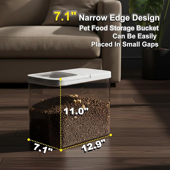LivLab Mker Pet Food Storage Containers With Lids & Scooper - Dog Food Storage Container,12L/12KG/10-15LBS,BPA Free Airtight Storage Containers Store Dry Food For Kitchen Pantry
