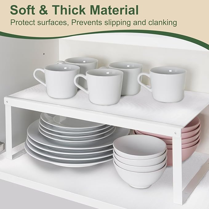 Shelf Liner and Cabinet Liner for Kitchen, Non-Slip Non-Adhesive Drawer Liners for Cabinets and Cupboard, Dresser, Shelves, Tool Box, Pantry, Thickened Easy Install, Strong Grip, 23.6in x 20FT, White