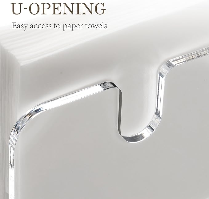 DINGHUO Napkin Holder for Table, Standing Clear Acrylic Luncheon Napkin Holder, Great for Kitchen, Dinner, Restaurant, Home Decor - 1 Pack
