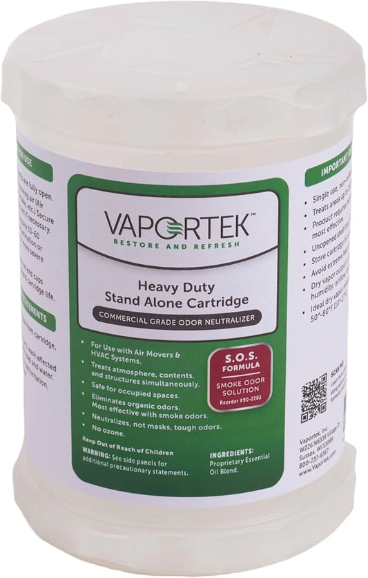 Vaportek Heavy Duty Smoke Odor Neutralizer Stand Alone Cartridge, HDSA 2.0, Smoke Odor Solution, Effectively Remove Smoke Smell in Spaces up to 20,000 Cubic Feet