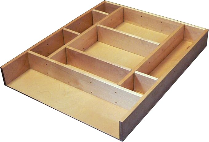 Rev-A-Shelf Customizable Drop-In Kitchen Drawer Organizer Kit for Large Utensils, Knick Knacks, & Cutlery Organization w/Adjusdable Clips, LD-4CT21-1