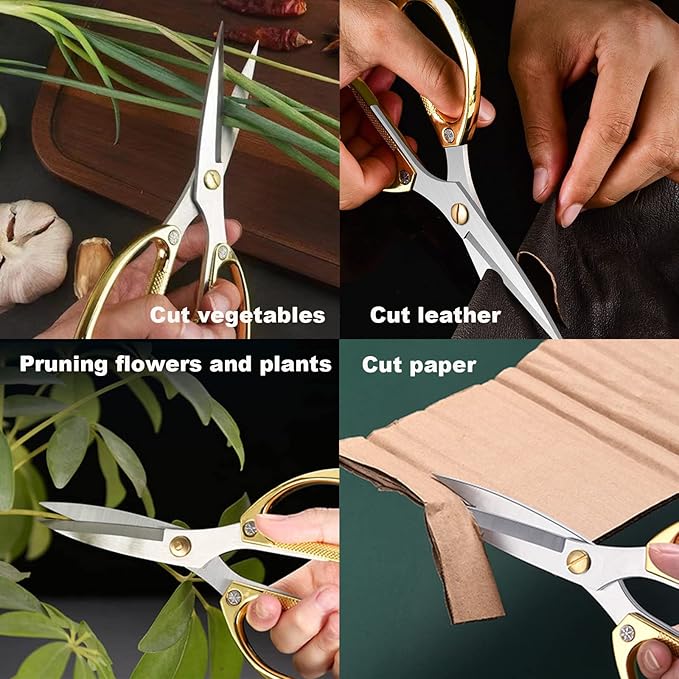 AUDAMI Premium Kitchen Shears 2-Pack Heavy Duty Poultry & Meat Scissors, Bone Shears for Cooking