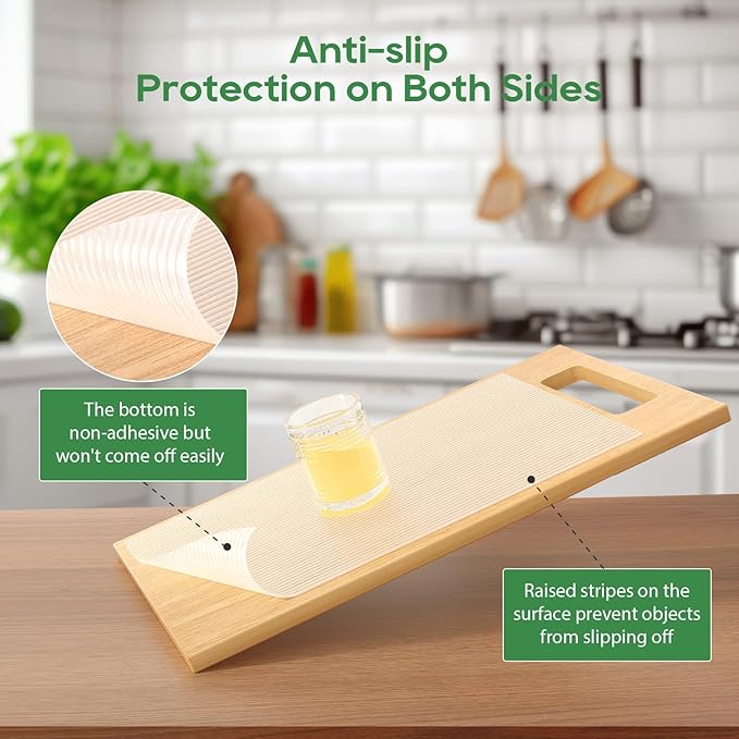 Anoak Shelf Liner Cabinet Liner, Non Adhesive Drawer Liner, Washable 16 Inch x 20 FT x 2Rolls Waterproof Durable Non-Slip Shelf Liners for Kitchen, Drawer, Refrigerator