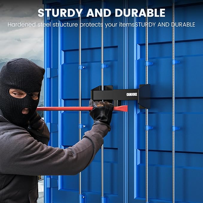 Heavy Duty Cargo Door Lock -Steel Shipping Container Lock - Maximum Security Semi Trailer DoorLock- Shipping Container Locks- Semi Truck Accessories and Trailer Security (Machine Locks)