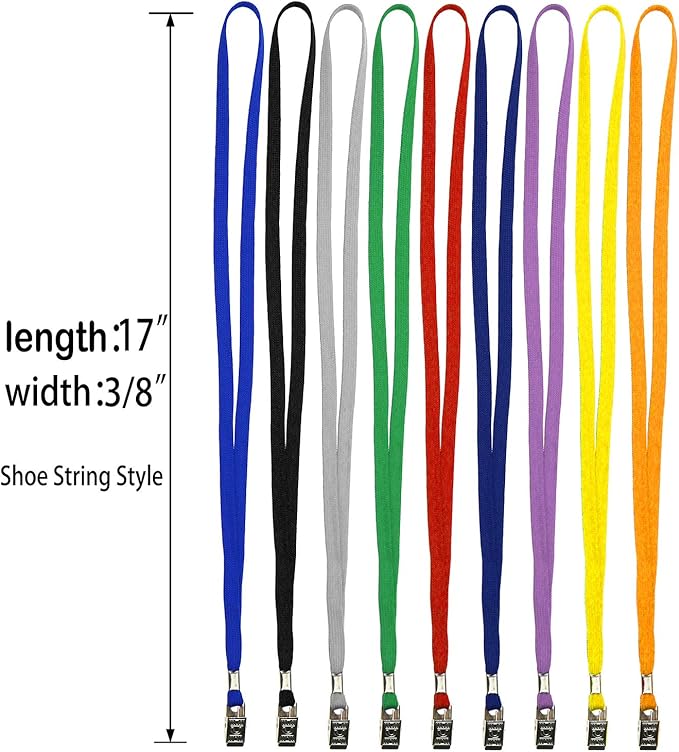 Ollain Badge Lanyards Neck Bulk Cruise Lanyards Lanyard with Clip for ID Card Name Tags Badge Holders (Gray, 50 Pack)