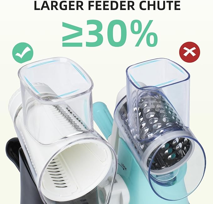 REDPANT 5 in 1 Rotary Cheese Grater, Manual Hand Crank Cheese Grater With Reinforced Suction & 5 Interchangeable Blades, Multifunctional Cheese Shredder, Easy to Use and Clean, Black