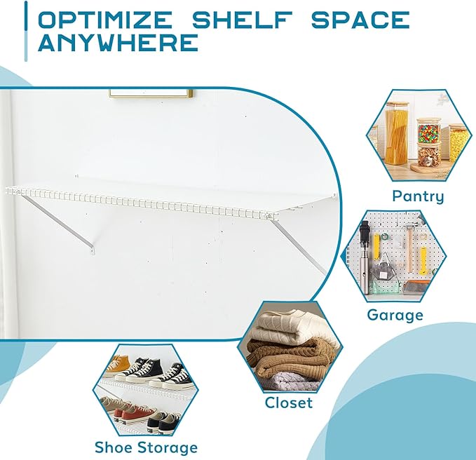 BRIAN & DANY Wire Shelf Liner 16" X 48", Heavy Duty Shelf Liners for Wire Shelving, Waterproof Protector Mats, Set of 4, Transparent