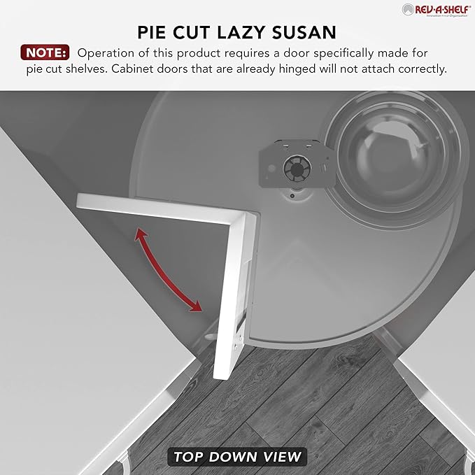 Rev-A-Shelf 24" Pie-Cut Lazy Susans 2-Shelf, White