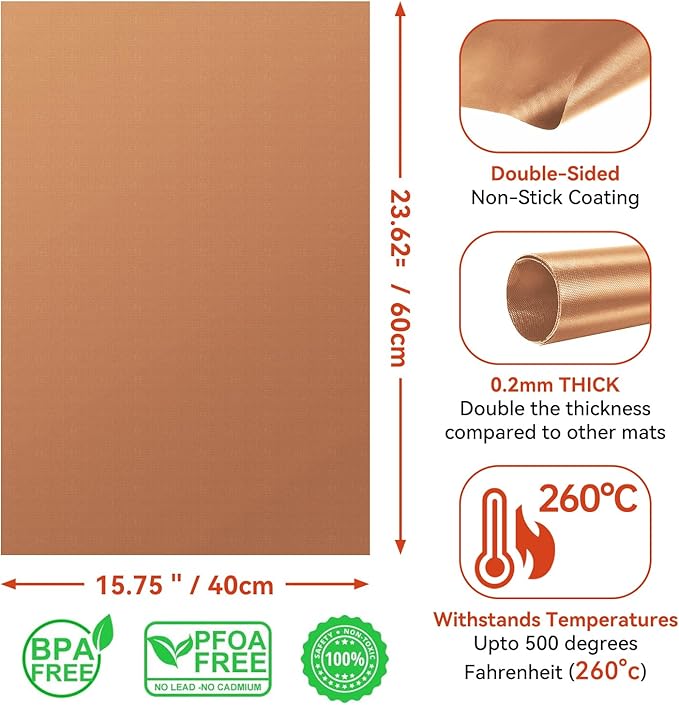 Oven Liners for Bottom of Oven - 3 Pack Large Gas Stove Top Protectors, Reusable Oven Liner for Electric, Gas, Toaster Ovens, Grills - BPA & PFOA Free Keep Your Oven Clean Oven Mat