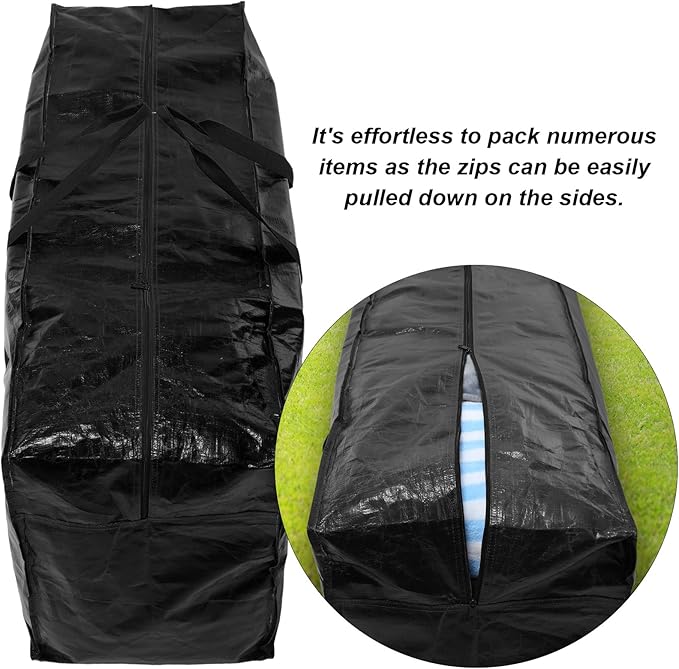 Windyun 4 Pack 57 Gallon Extra Large Moving Bags XXL Heavy Duty Storage Bag with Strong Zipper Handle Jumbo Big Tote Box Foldable for College Dorm Travel Clothes Duffle Blanket Pillow(Black)