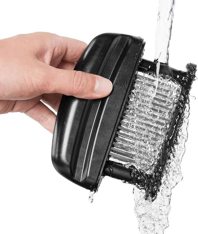 KEOUKE Meat Needle Tenderizer Black - 48 Stainless Steel Sharp Needles with Protective Cover, Compact Tenderizer for Beef, Chicken & Steak, Dishwasher Safe, Meat Mallet Alternative