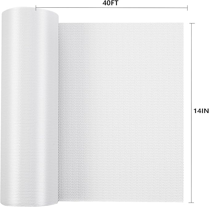 Shelf Liner, 14 Inches x 40 FEET Non-Slip Kitchen Cabinet Liner, Washable Oil-Proof Non-Adhesive Contact Paper for Kitchen Drawer, Cabinet, Shelves, Cupboard, Refrigerator, Storage, Desks, Countertop