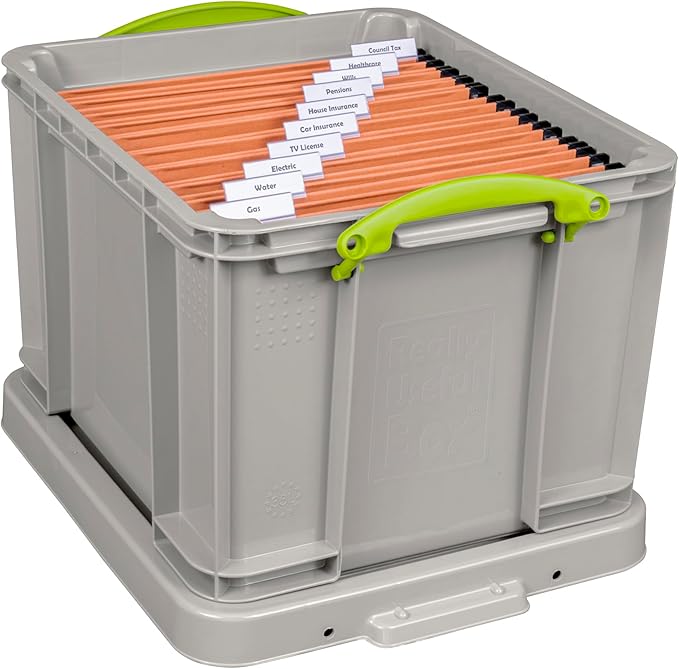 Really Useful Box 35 Litre Plastic Storage Recycled Dove Grey