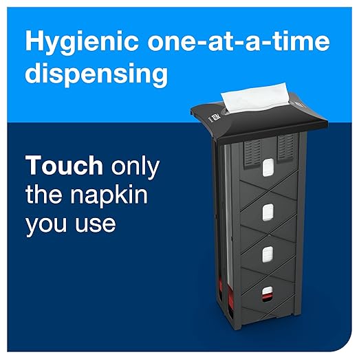 Tork Xpressnap® In-Counter Napkin Dispenser Black N4, Signature Range, 21.5" x 9.9" x 7", 6032200