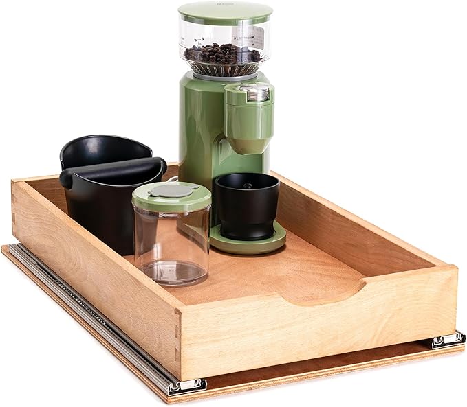 SITOO Pull Out Drawers for Kitchen Cabinets, Pull Out Cabinet Organizer, Fully Assembled Wood Cabinet Pull Out Drawer, Fast and Easy DIY Installation, 14”W x 21”D