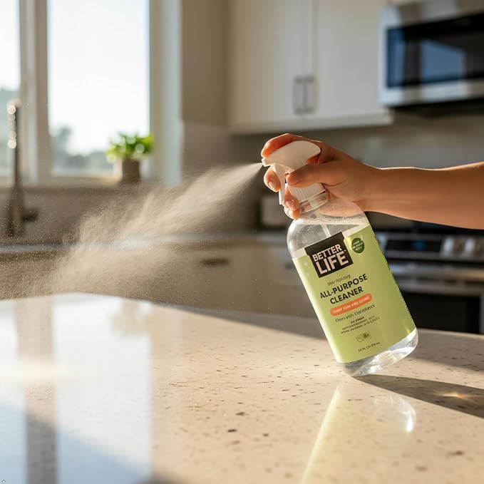 Better Life All Purpose Cleaner - Multipurpose Home and Kitchen Cleaning Spray for Glass, Countertops, Appliances, Upholstery & More - Multi-surface Spray Cleaner - 24oz (Pack of 2) Clary Sage/Citrus