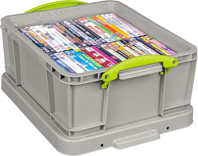 Really Useful Plastic Storage Box 18 Litre Recycled Dove Grey