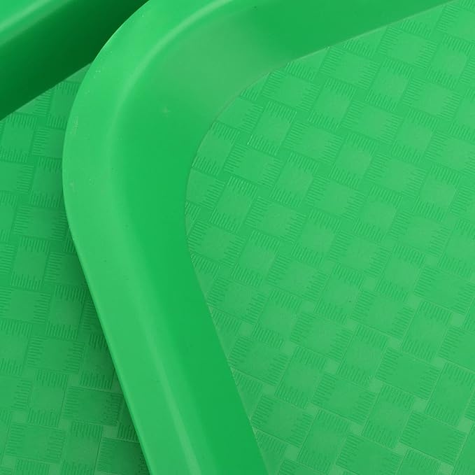 SEUNMUK 8 Pack 12 x 16 Inch Plastic Fast Food Trays, Scratch-Resistant Green Cafeteria Tray, Fast Food Serving Trays for School, Cafeteria, Restaurant