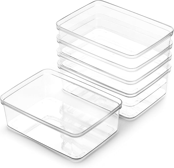 BINO | Plastic Storage Bins, X-Small - 30 Pack | THE LUCID COLLECTION | Multi-Use Organizer Bins | Built-In Handles | BPA-Free | Pantry Organization | Home Organization | Fridge Organizer | Freezer Or